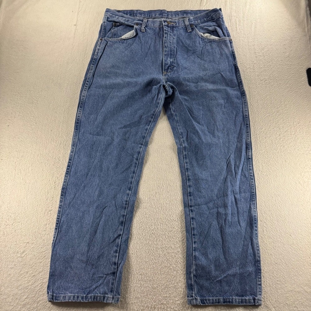 Wrangler Authentic Jeans Mens 36x29 Blue Good Relaxed Fit 96501DS Denim Pants